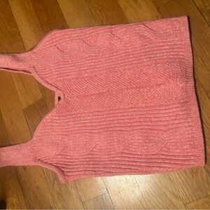 Pink Knit Sweater Tank Top